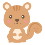 保護中: りすの子どもたちの様子