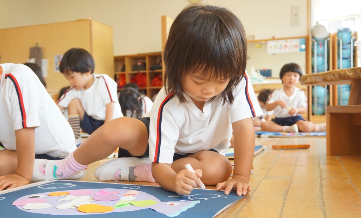 3歳児 夏の製作遊び 8月 兵庫県芦屋市の山手夢保育園