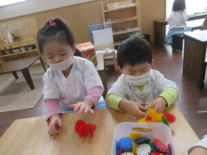 3歳児 コーナー遊び 北海道札幌市のこども園しらゆき夢