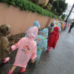 雨降り散歩に出かけました