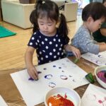 野菜スタンプ楽しいね