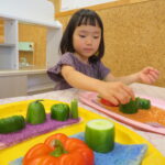 夏野菜スタンプで夏祭りの飾りを作ろう！