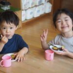 一緒におやつを食べました！