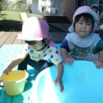 水遊びが始まりました！