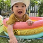 ０歳児クラス『はじめての水遊び』