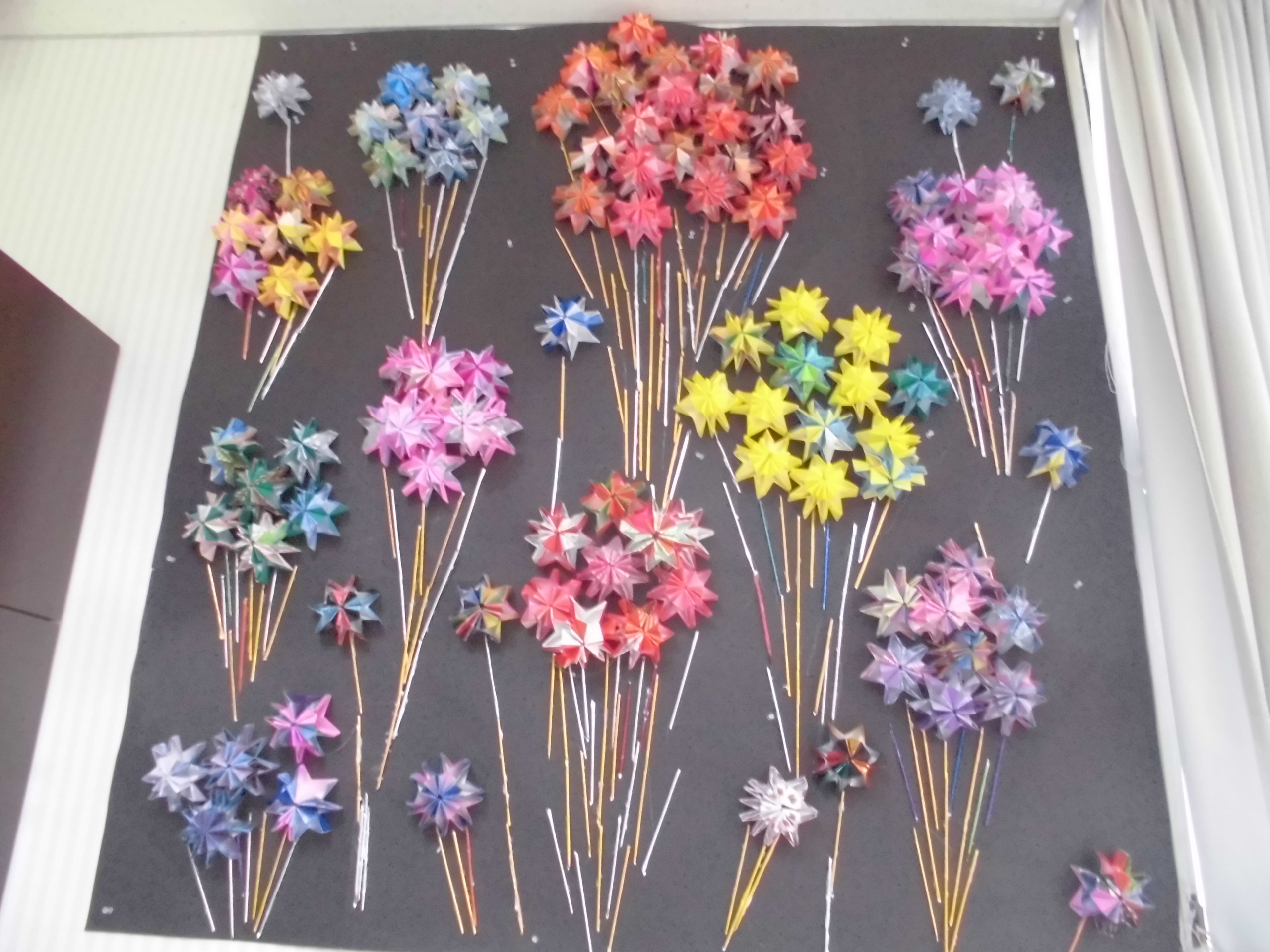 8月 壁面飾り 花火